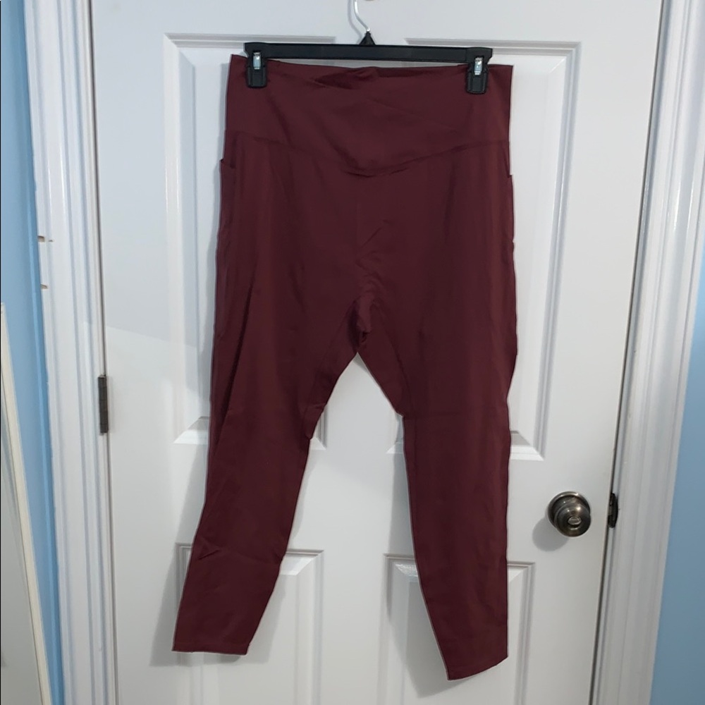 HALARA Women's 2XL Leggings - Burgundy